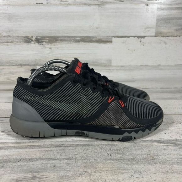 Nike Men's Free 3.0‎ V4 Running Lifting Trainers Low Top Shoes Black/Gray US 8 - Picture 1 of 8